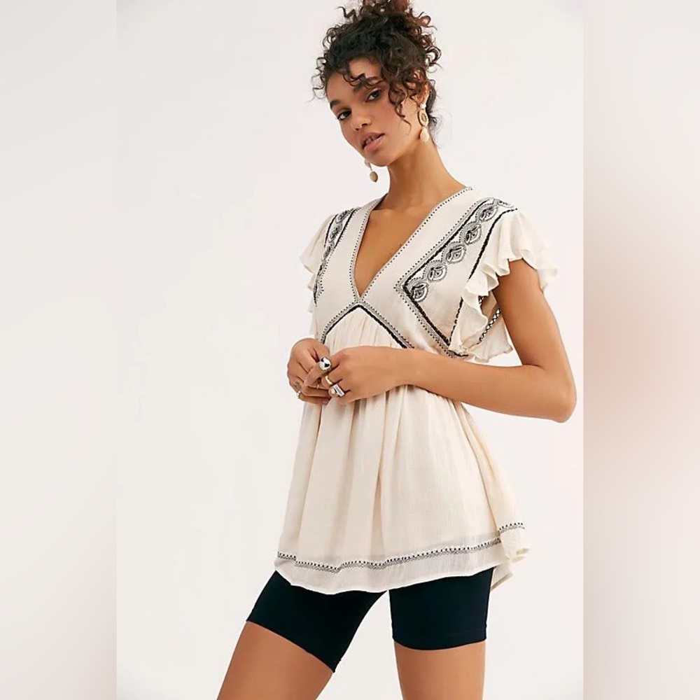 Free People| ‘Falling Water’ Embroidered Tunic - Picture 2 of 12